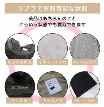 リブラは美品以外でも買取可能