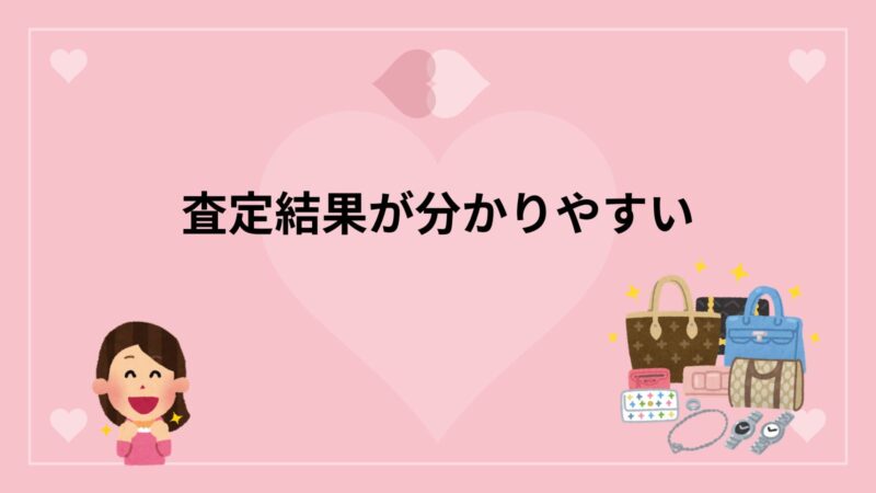 査定結果が分かりやすい