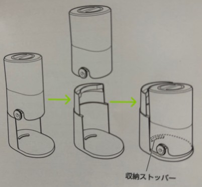 手動とろ雪かき氷器はコンパクトになる
